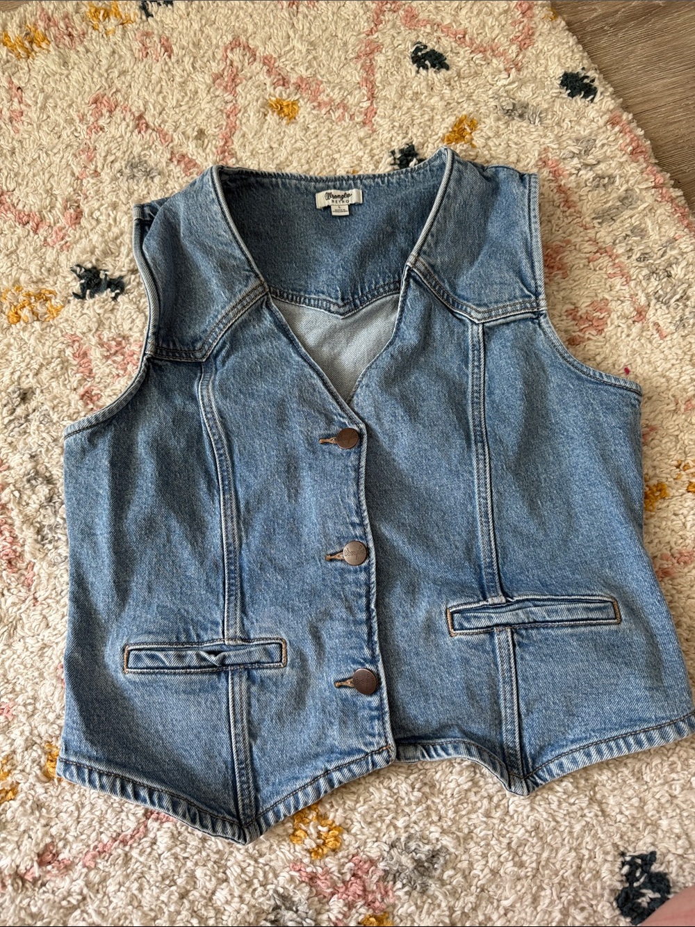 Wrangler Light Blue Denim Vest